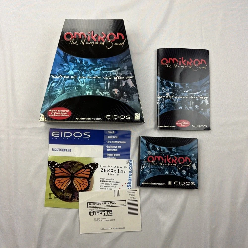 Omikron The Nomad Soul Trapezoid Big Box PC David Bowie W/ Manual